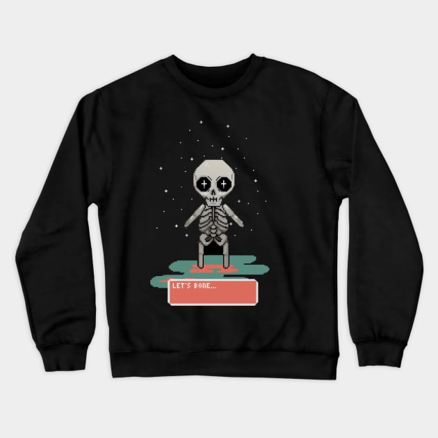 Let's Bone ;) Crewneck Sweatshirt by artofannabellepullen